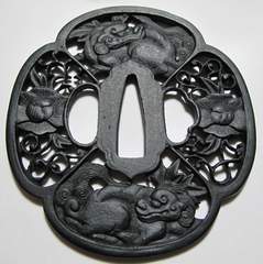 鍔獅子牡丹